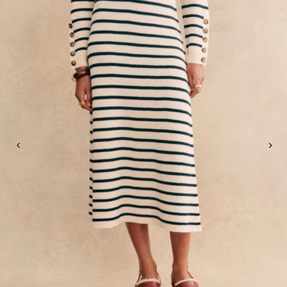 Sezane Naelle Skirt  (Natural/Navy)